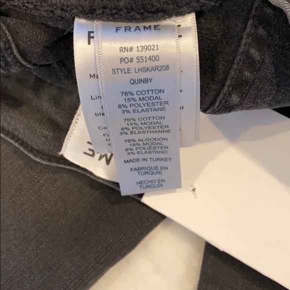NWT Frame Denim Black High-Rise Skinny Fit - Picture 11 of 12